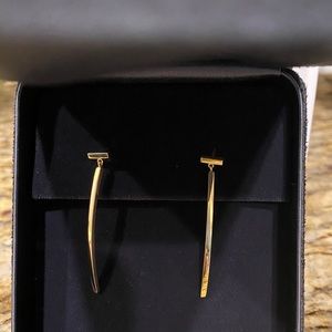 Tiffany & Co. 18K Tiffany T Bar Earrings